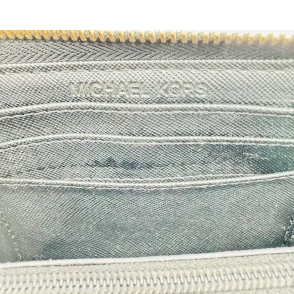 MICHAEL Michael Kors Jet Set Acid Yellow & Brown Camo Tote & Wallet BUNDLE EUC - Picture 14 of 15